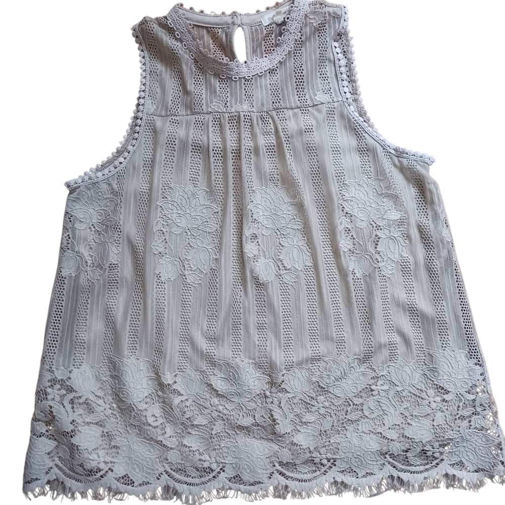 Paper Tee Cream Lace Top